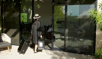 Guest arriving for a two night wellness retreat at We Care Spa in California