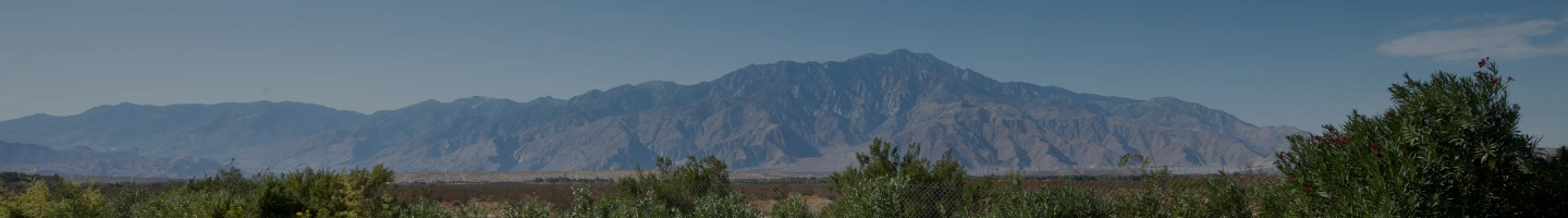 Mountain and desert landscape near We Care Spa careers location.