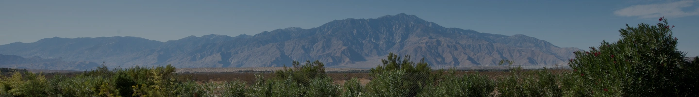 Desert mountain landscape featured on the We Care Spa FAQ page.